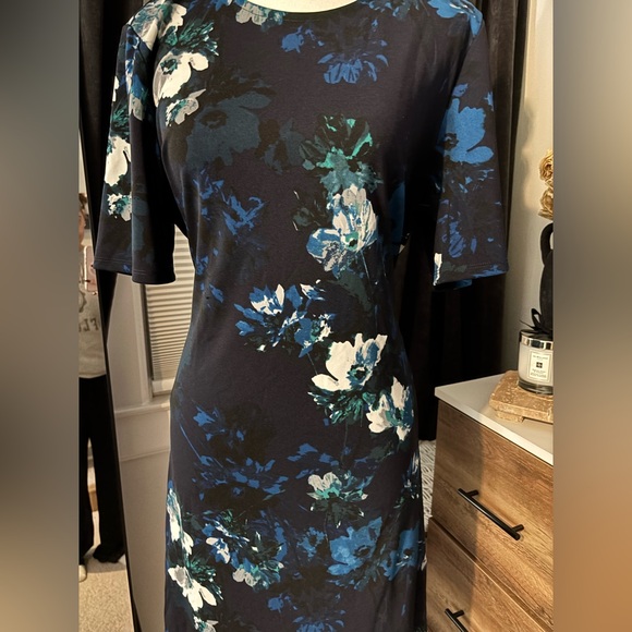 Tommy Hilfiger Navy Floral Long Sleeve Dress - Picture 2 of 8